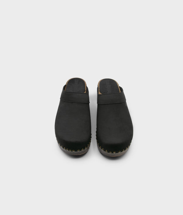 Sandgrens Bergen Studded Clog Mule Black
