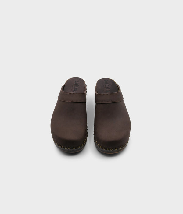 Sandgrens Bergen Studded Clog Mule Fudge
