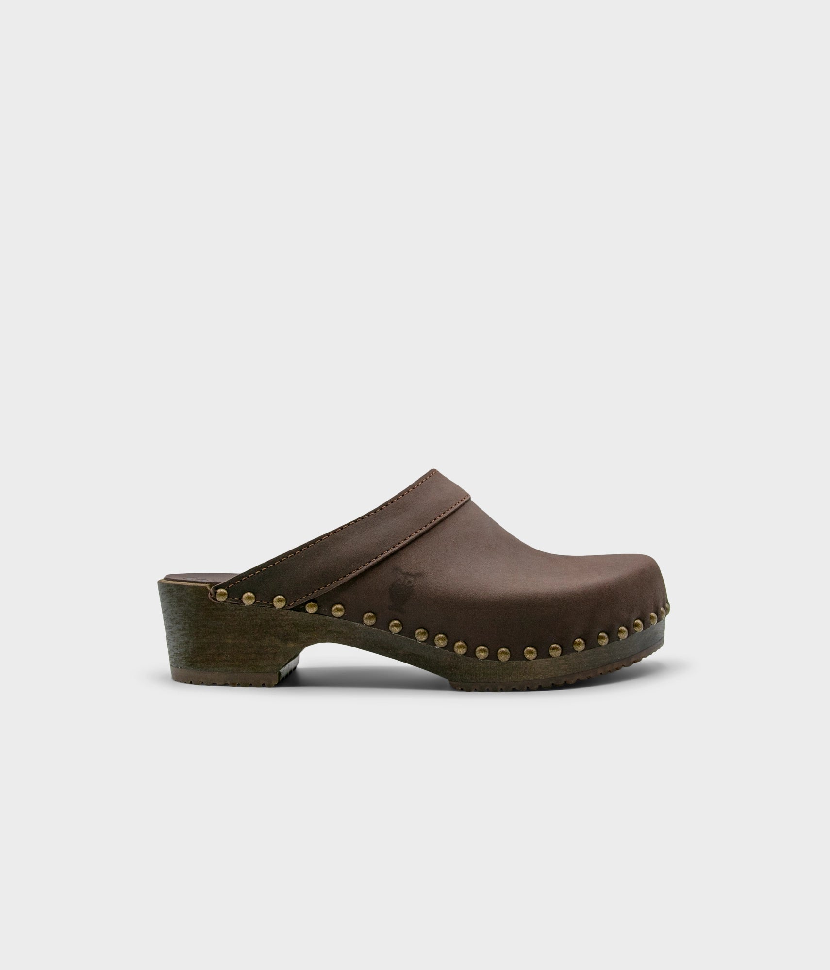 sandgrens Bergen studded clog mule Fudge