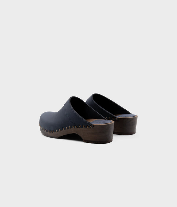 Sandgrens Bergen Studded Clog Mule Navy