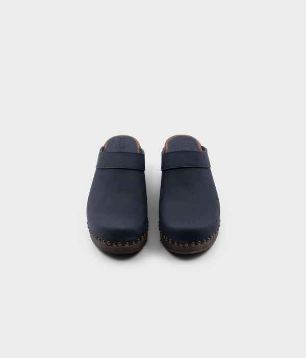 Sandgrens Bergen Studded Clog Mule Navy