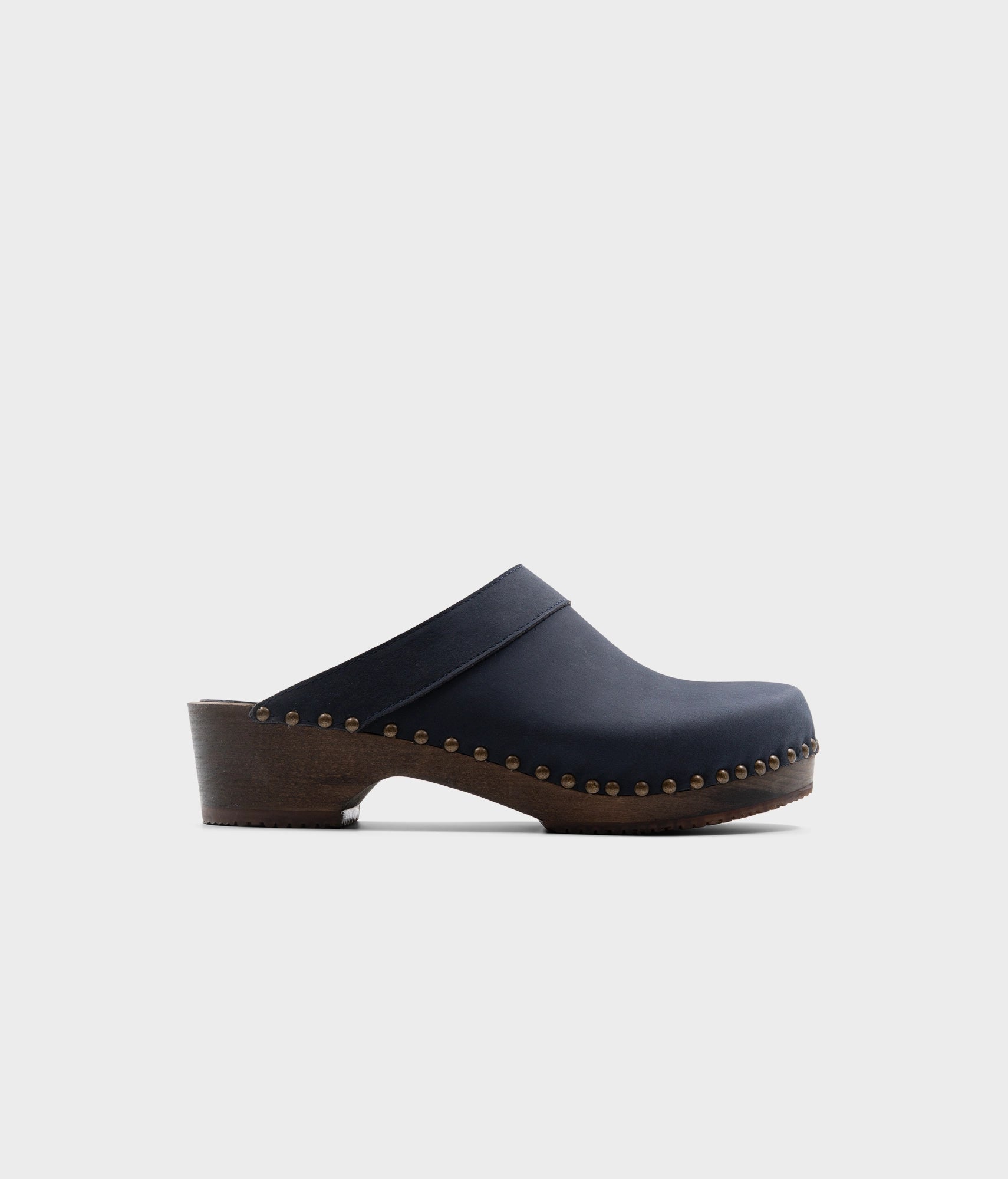 sandgrens Bergen studded clog mule Navy