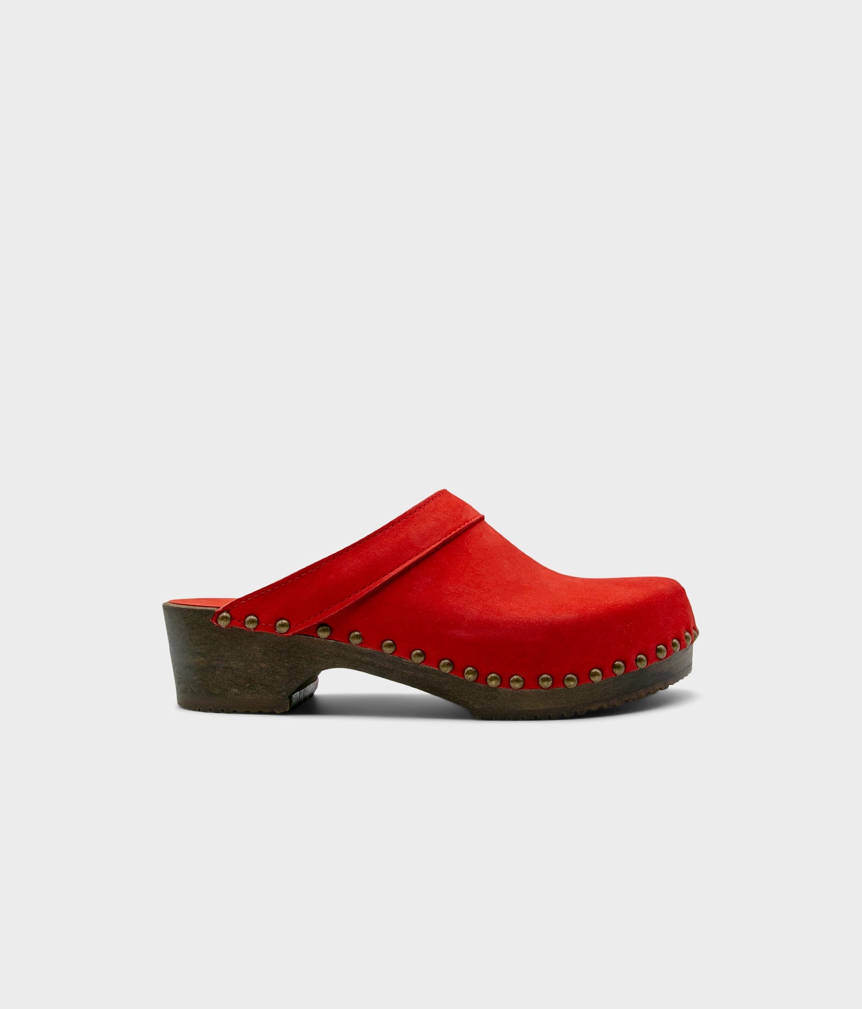 sandgrens Bergen studded clog mule Red