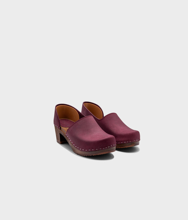 Sandgrens Brett Closed-back Clogs Plum