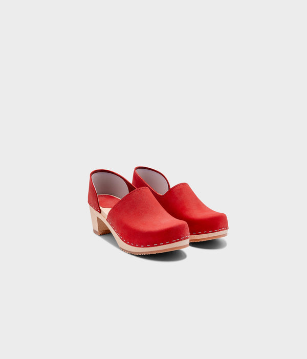 Sandgrens Brett Closed-back Clogs Red