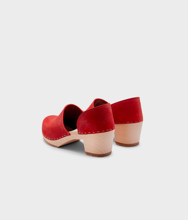 Sandgrens Brett Closed-back Clogs Red