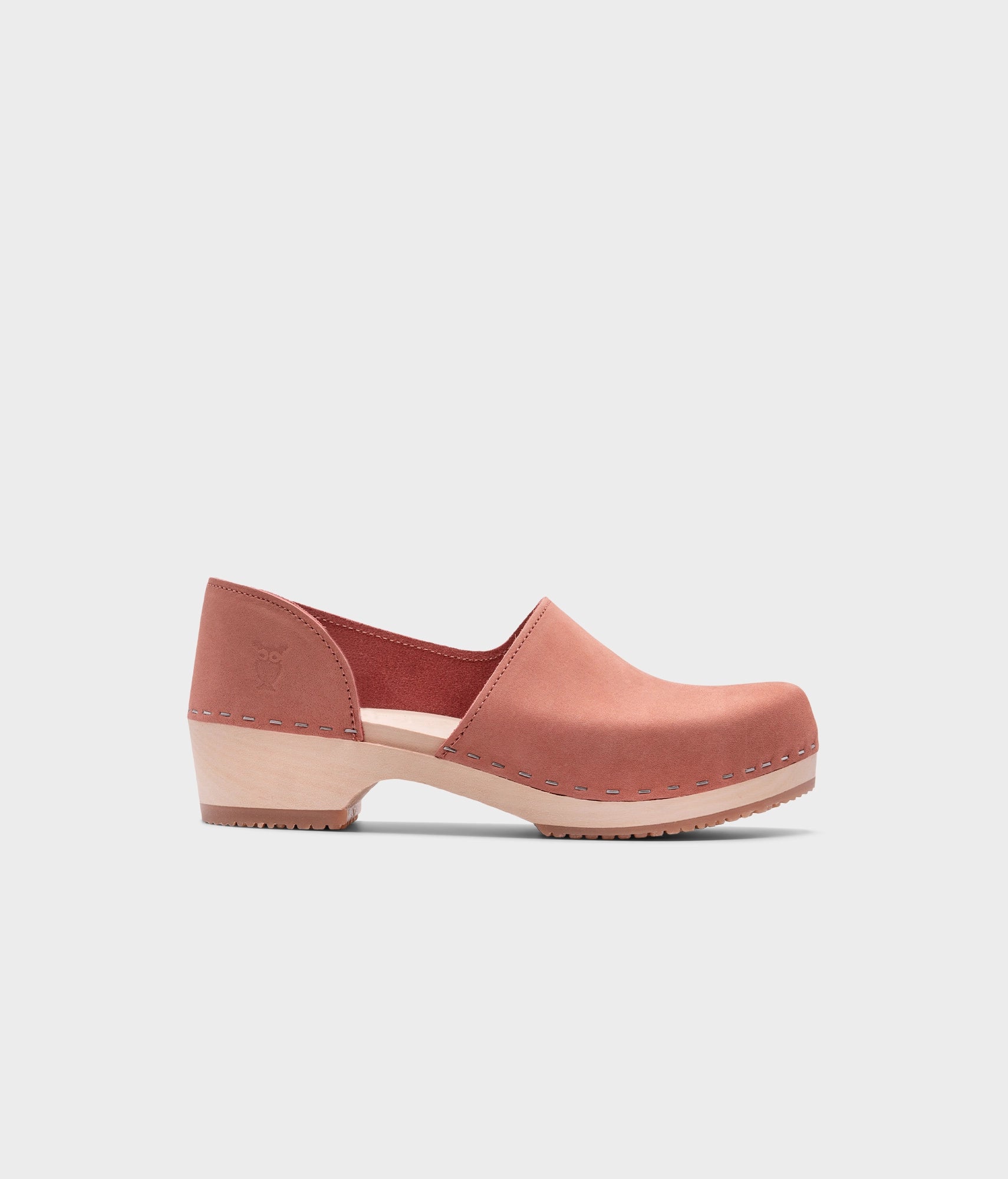 sandgrens Brett low closed-back clogs Blush