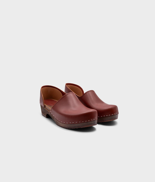 Sandgrens Brett Low Closed-back Clogs Cognac