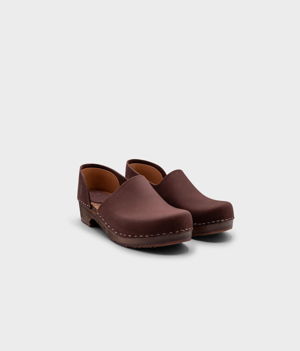 Sandgrens Brett Low Closed-back Clogs Fudge