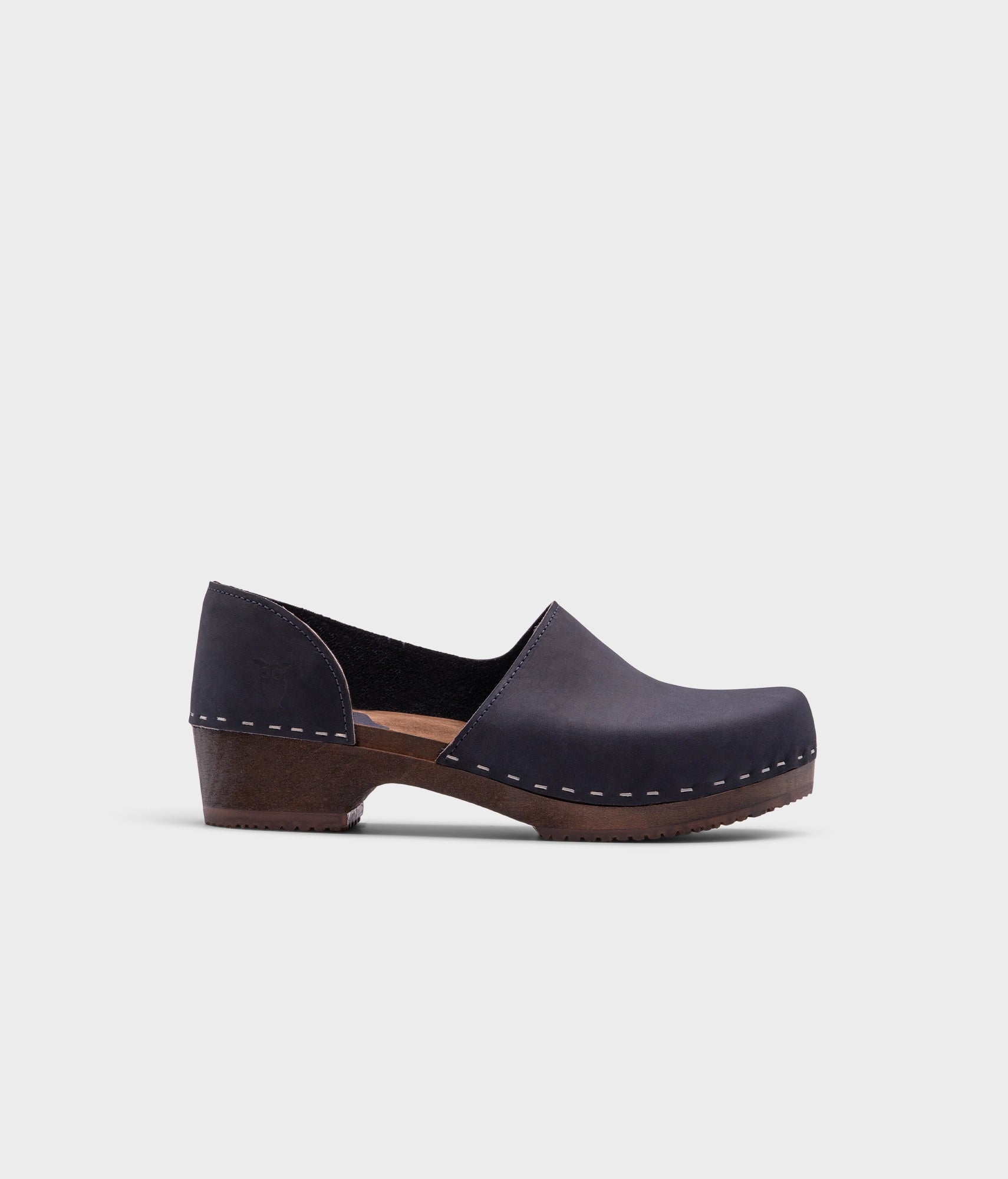 sandgrens Brett low closed-back clogs Navy