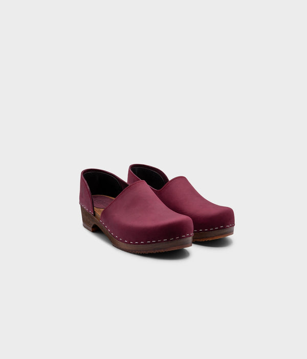 Sandgrens Brett Low Closed-back Clogs Plum