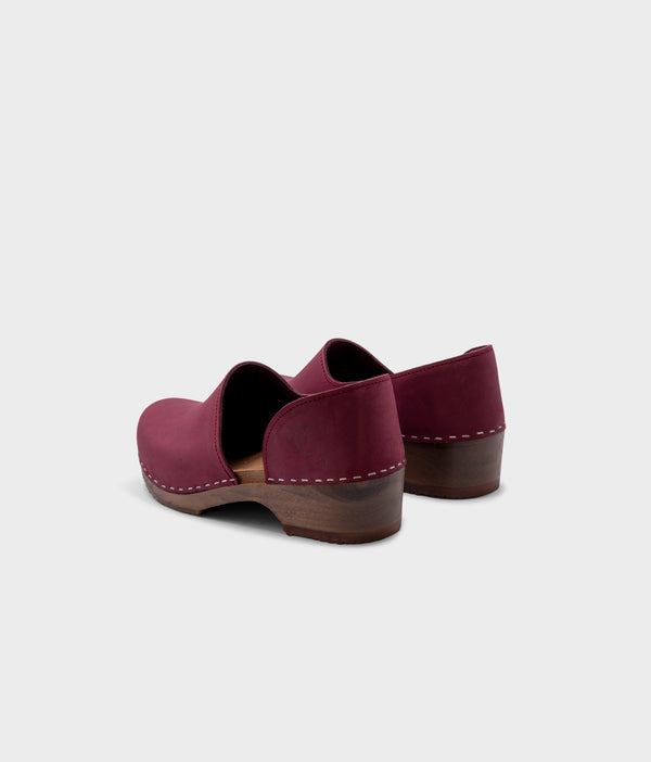 Sandgrens Brett Low Closed-back Clogs Plum