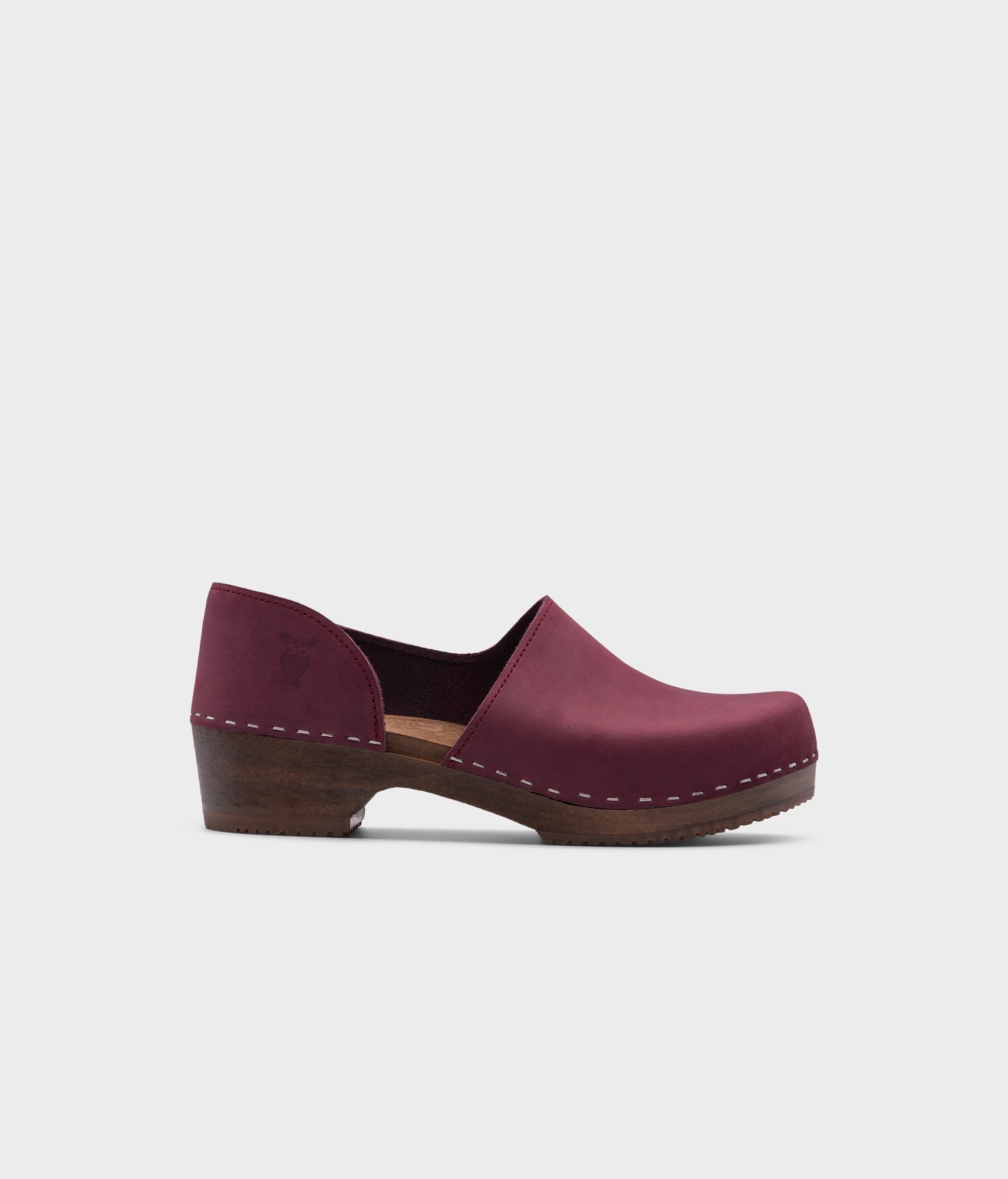 sandgrens Brett low closed-back clogs Plum