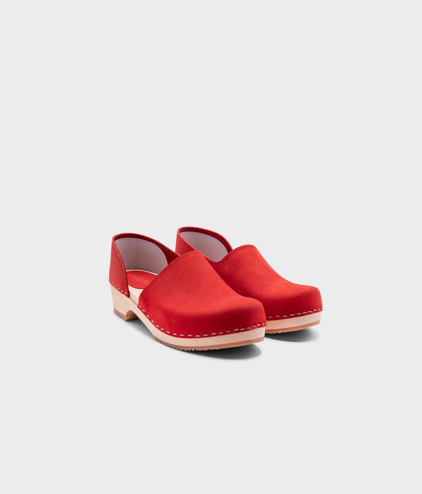 Sandgrens Brett Low Closed-back Clogs Red