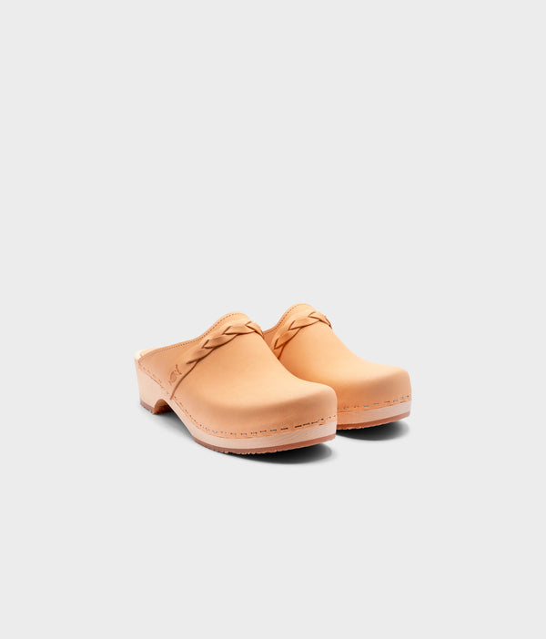 Sandgrens Brussels Braided Clog Mule Ecru