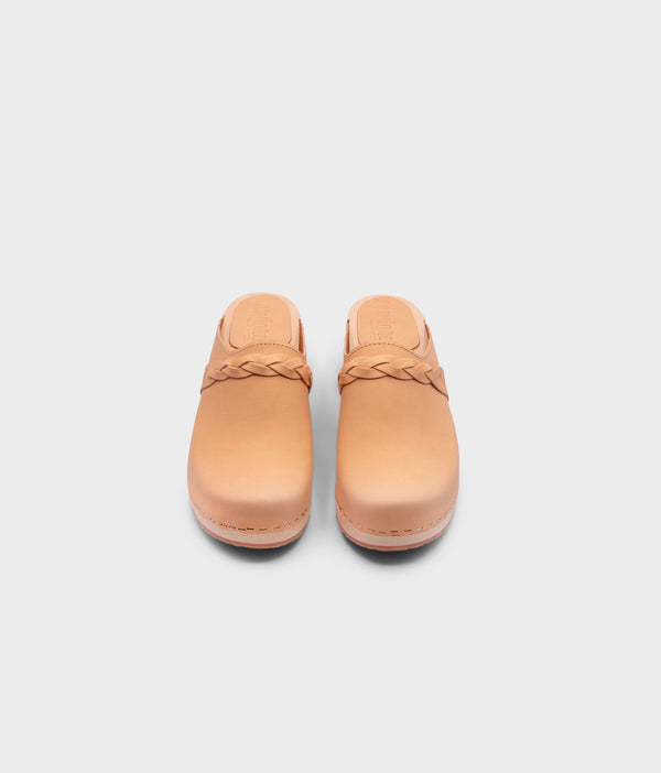 Sandgrens Brussels Braided Clog Mule Ecru