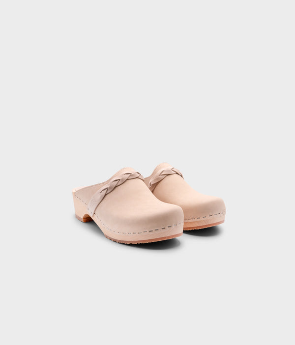 Sandgrens Brussels Braided Clog Mule Sand