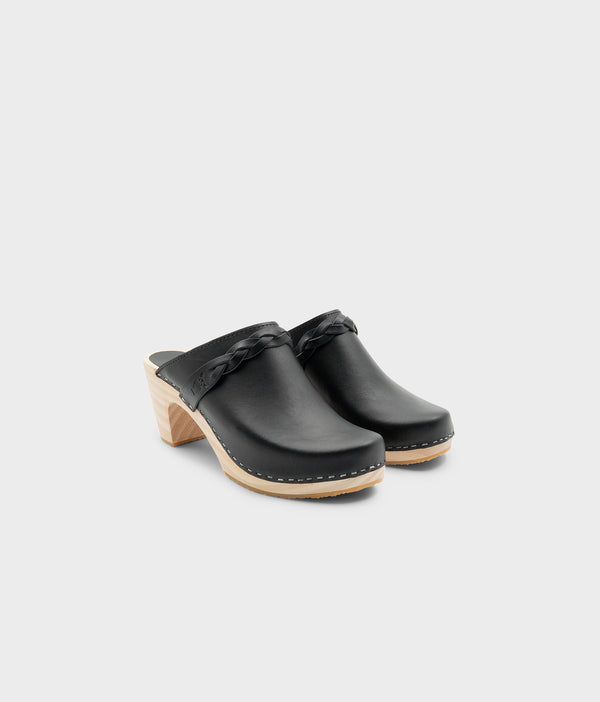 Sandgrens Cannes Braided Clog Mule Black