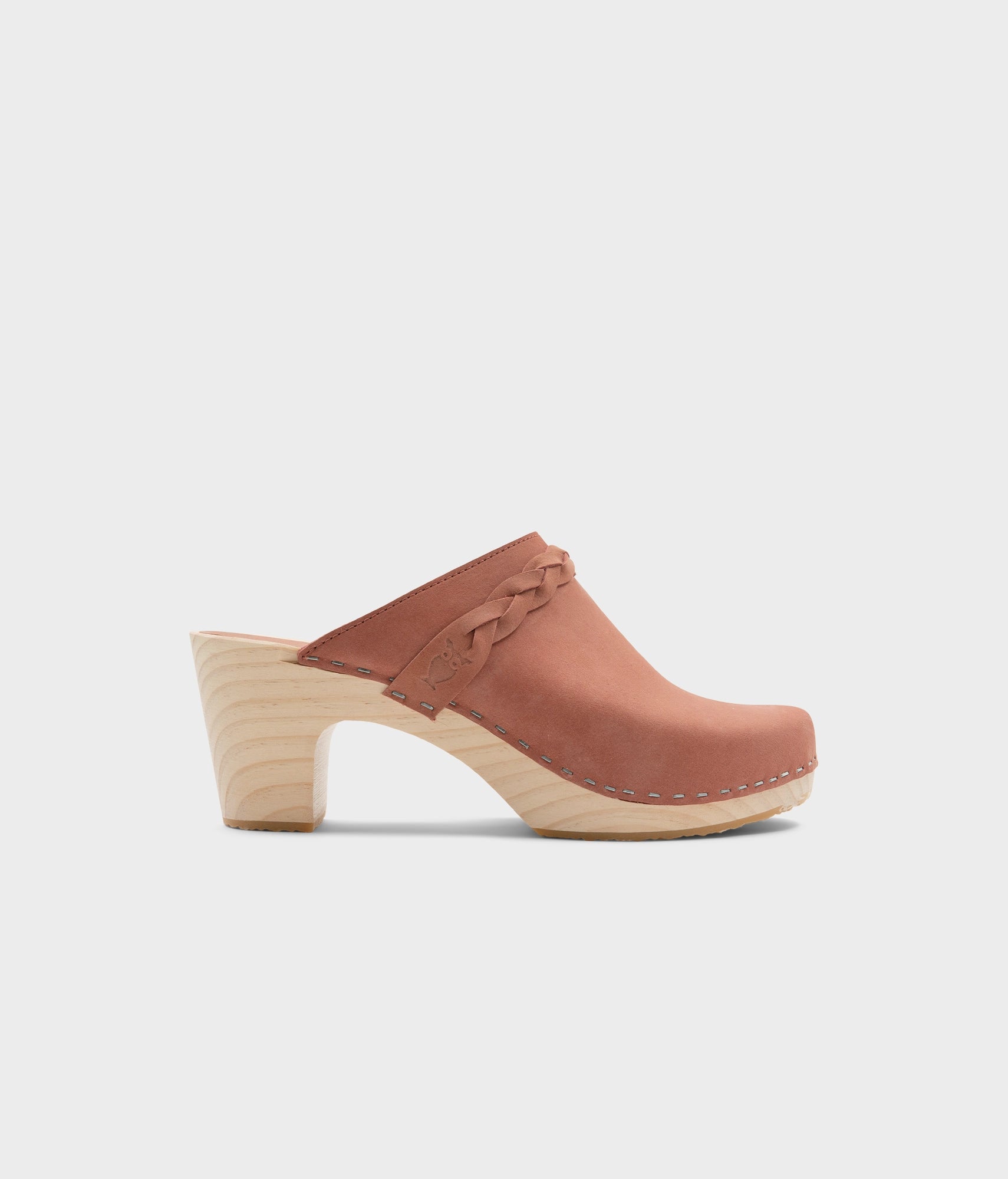 sandgrens Cannes braided clog mule Blush