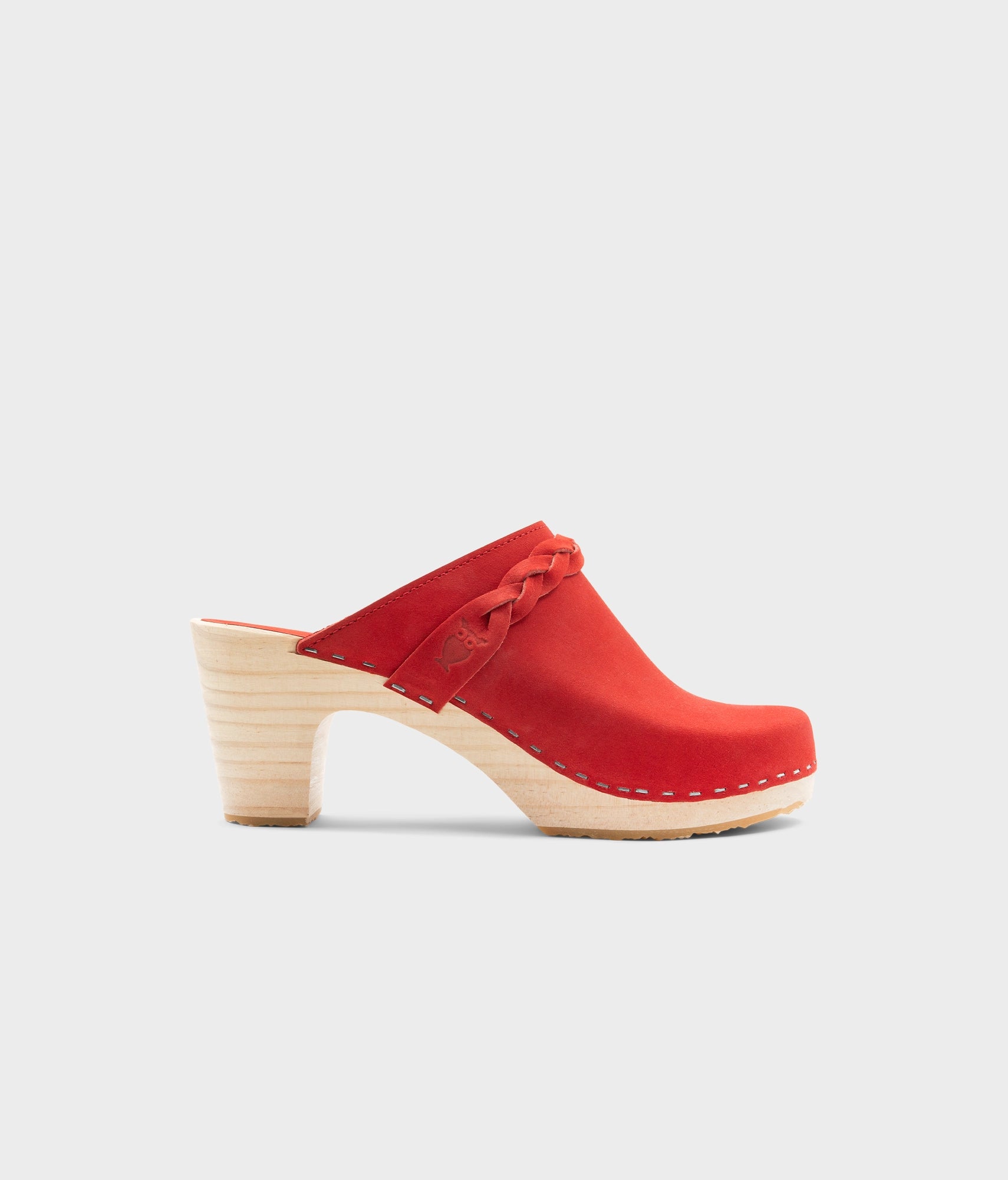 sandgrens Cannes braided clog mule Red
