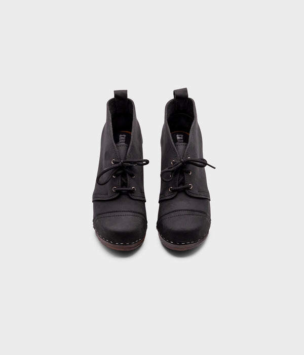 Sandgrens Chukka Cap Toe Clog Boots Black