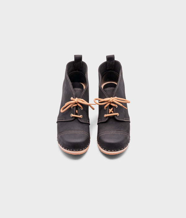 Sandgrens Chukka Cap Toe Clog Boots Black