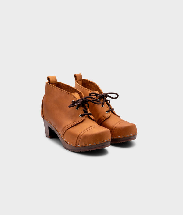 Sandgrens Chukka Cap Toe Clog Boots Dexter Tan