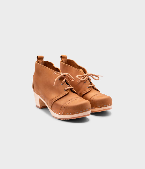 Sandgrens Chukka Cap Toe Clog Boots Dexter Tan