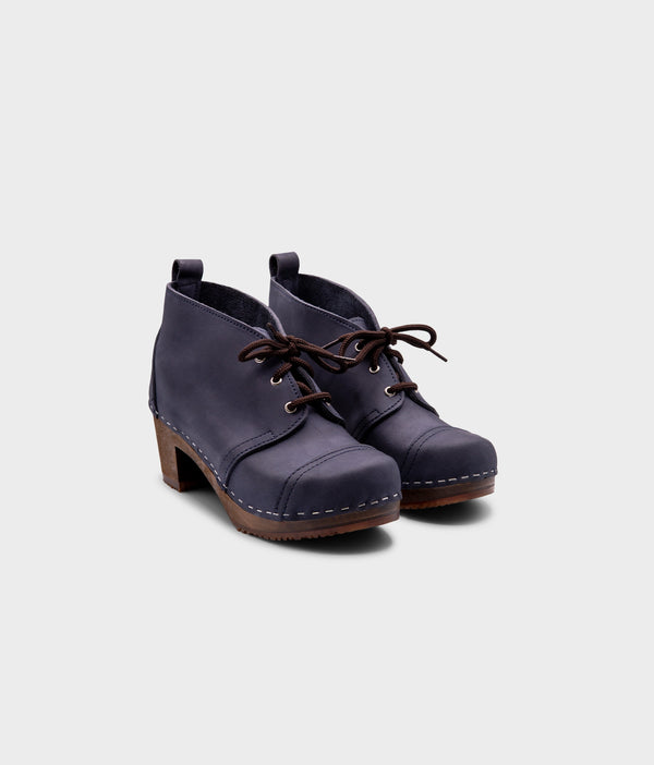 Sandgrens Chukka Cap Toe Clog Boots Navy