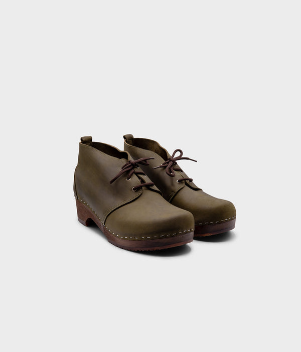 Sandgrens Chukka Clog Boots Olive