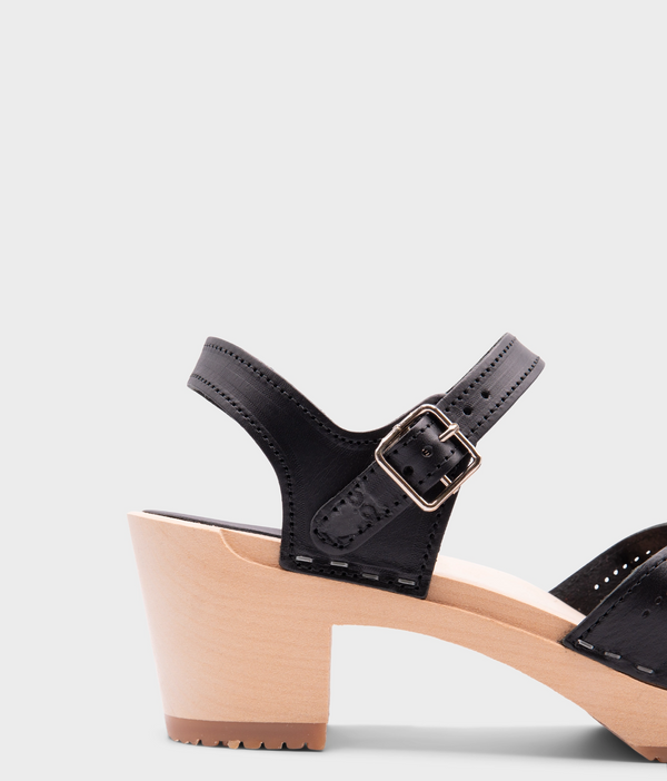 Sandgrens Copenhagen Blossom Clog Sandal Black