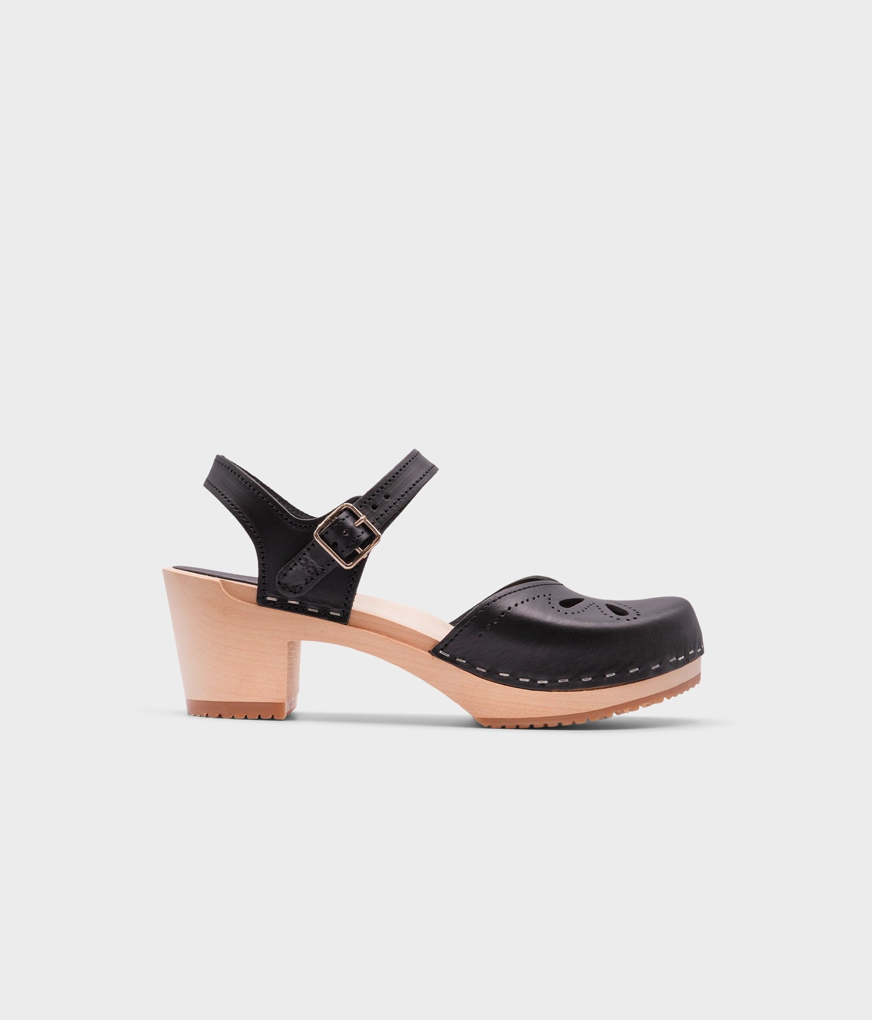 sandgrens Copenhagen blossom clog sandal Black