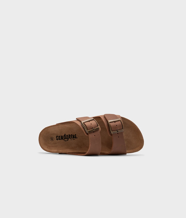 sandgrens Costa Classic Cork Sandals Hazel Brown