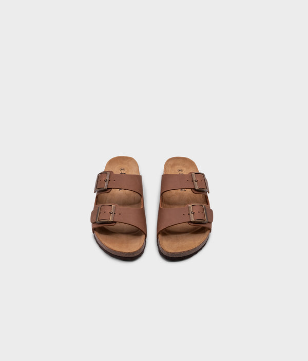 sandgrens Costa Classic Cork Sandals Hazel Brown