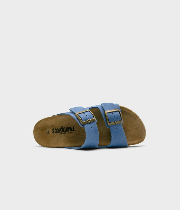 Sandgrens Costa Classic Cork Sandals Royal Blue