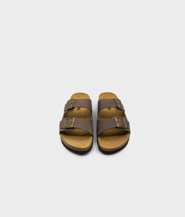 Sandgrens Costa Classic Cork Sandals Walnut Brown