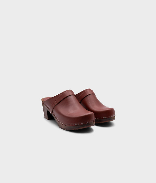 Sandgrens Dublin Classic Clog Mule Cognac