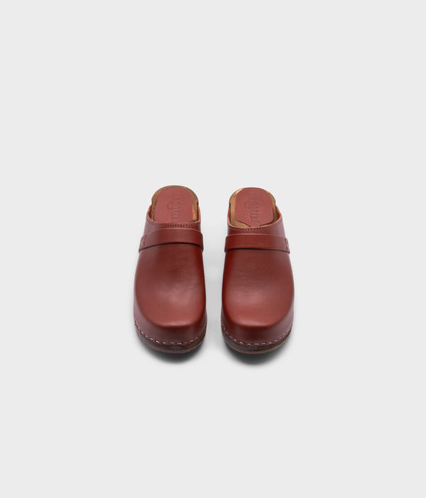 Sandgrens Dublin Classic Clog Mule Cognac