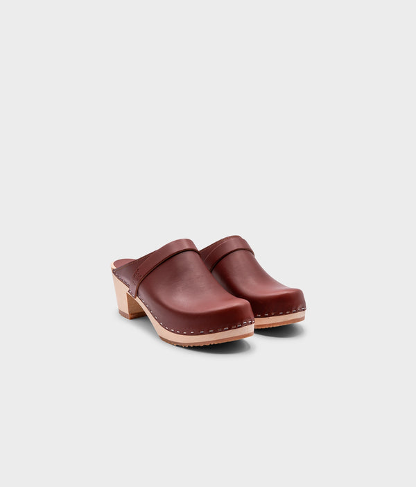 Sandgrens Dublin Classic Clog Mule Cognac