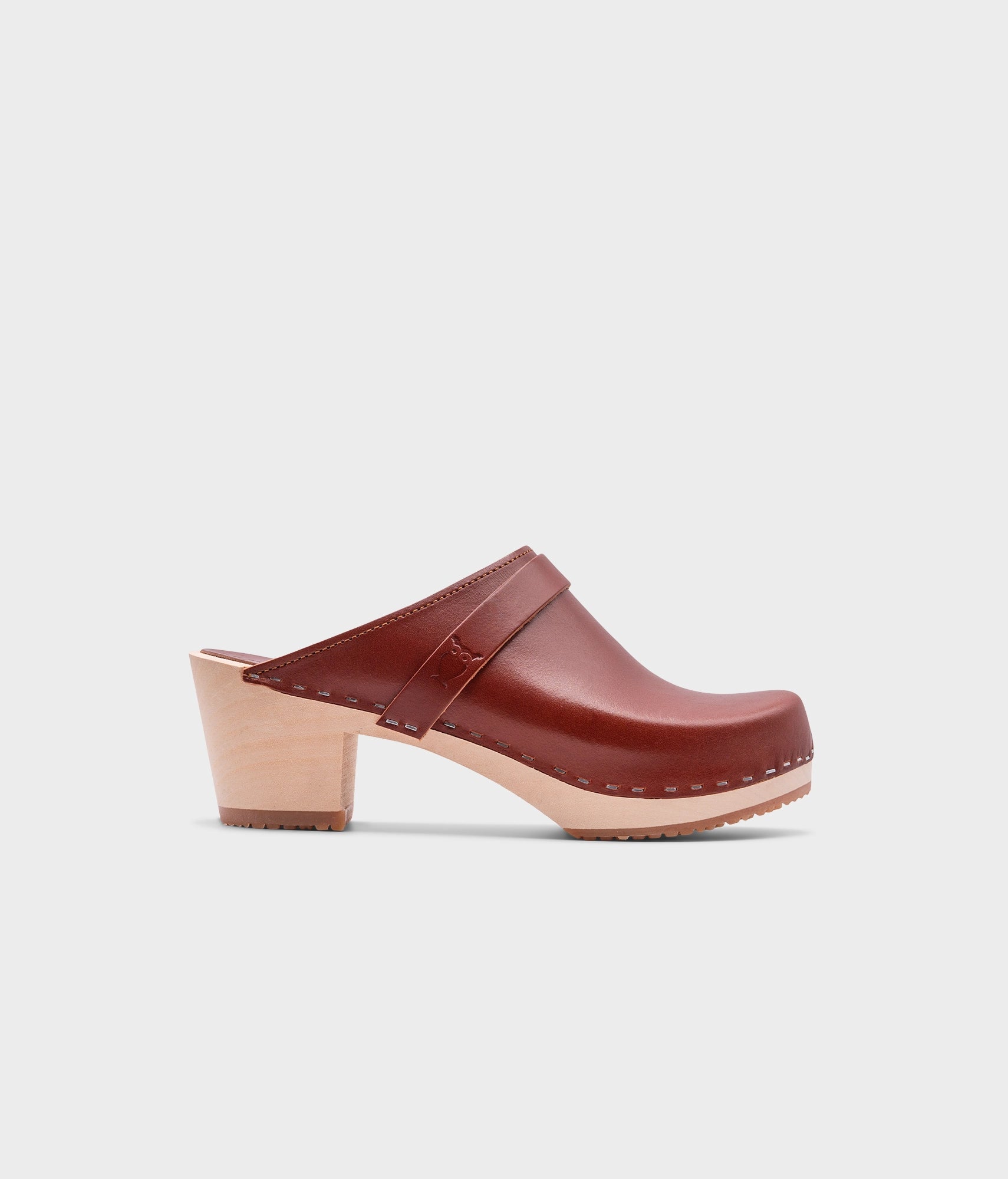 sandgrens Dublin classic clog mule Cognac