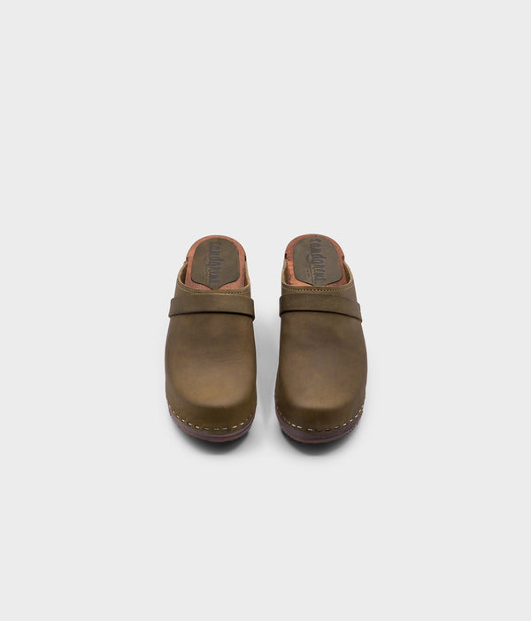 Sandgrens Dublin Classic Clog Mule Olive