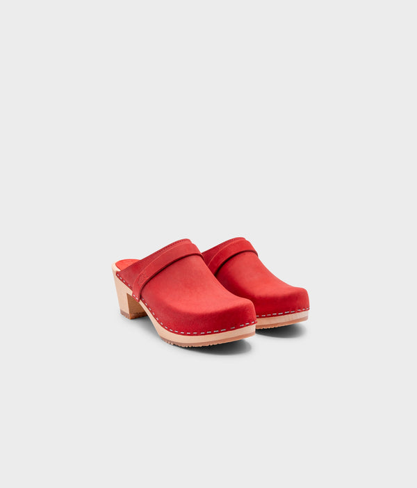 Sandgrens Dublin Classic Clog Mule Red