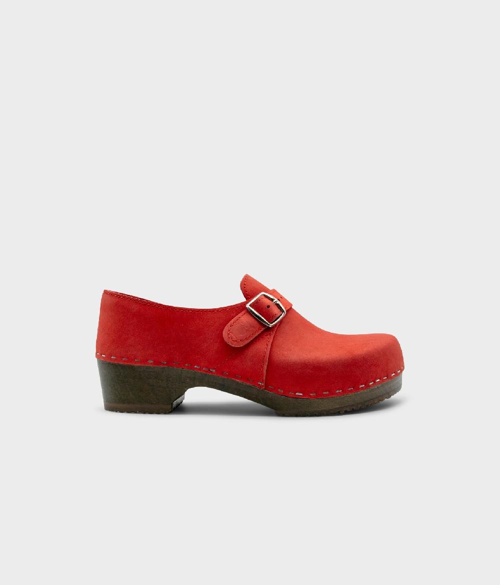 sandgrens Gunnar closed-back clogs Red