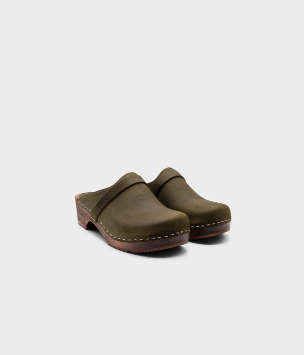 Sandgrens Malmö Classic Clog Mule Olive