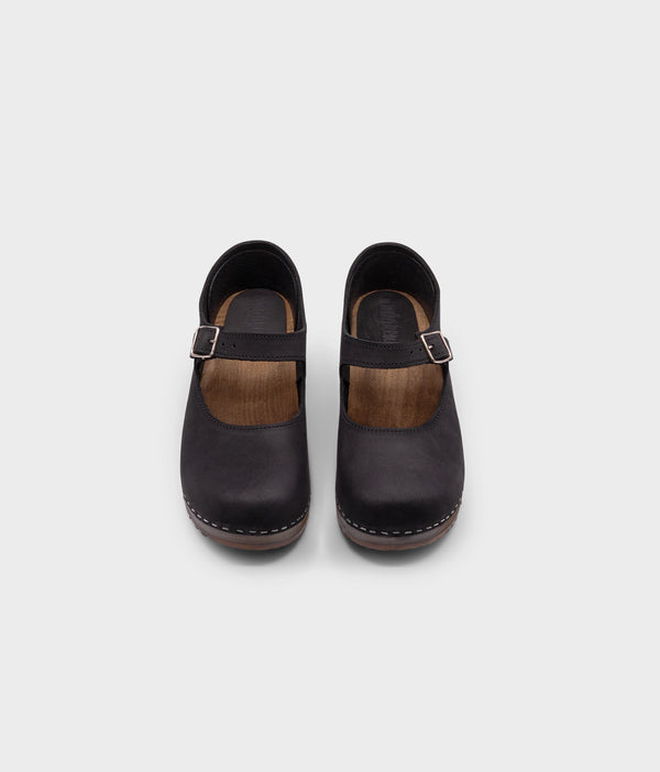 Sandgrens Mary Jane Clogs Black