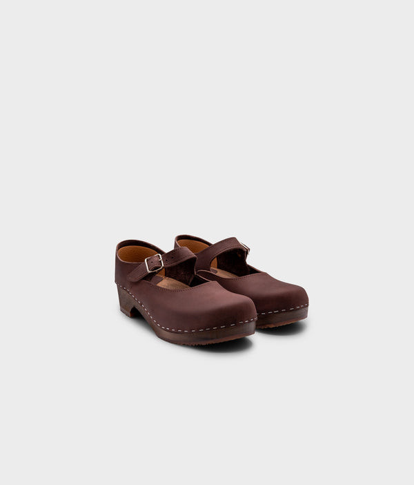 Sandgrens Mary Jane Clogs Fudge