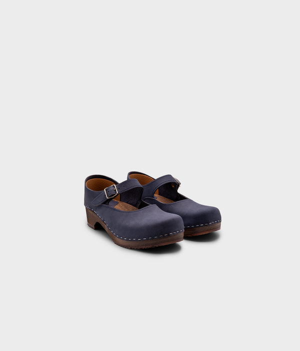 Sandgrens Mary Jane Clogs Navy