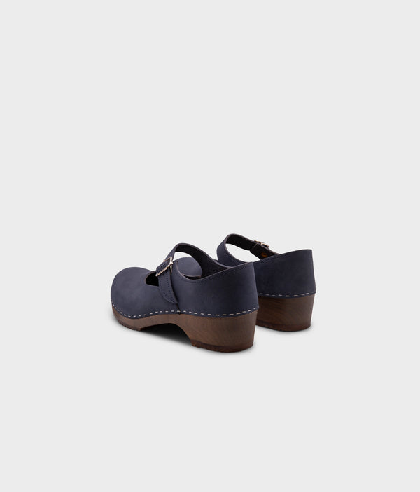 Sandgrens Mary Jane Clogs Navy