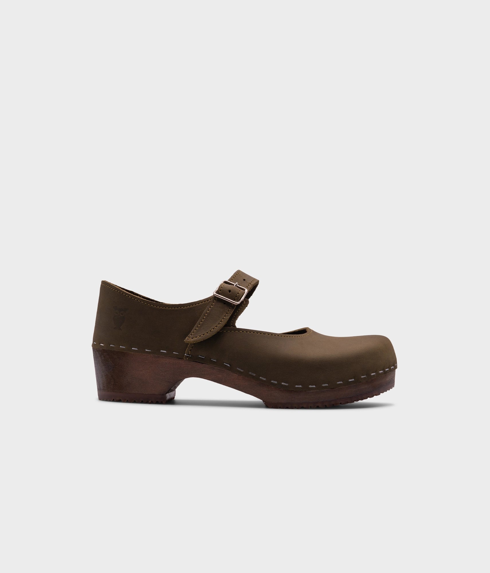 sandgrens Mary Jane clogs Olive