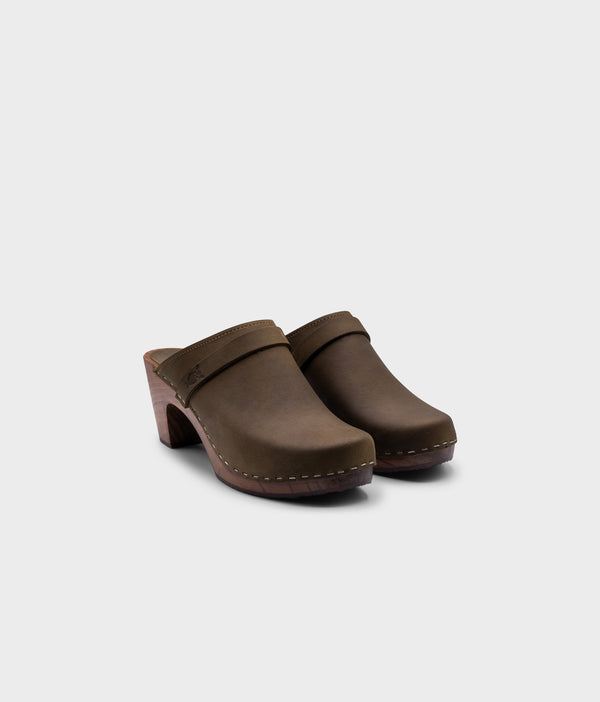 Sandgrens Maya Classic Clog Mule Olive